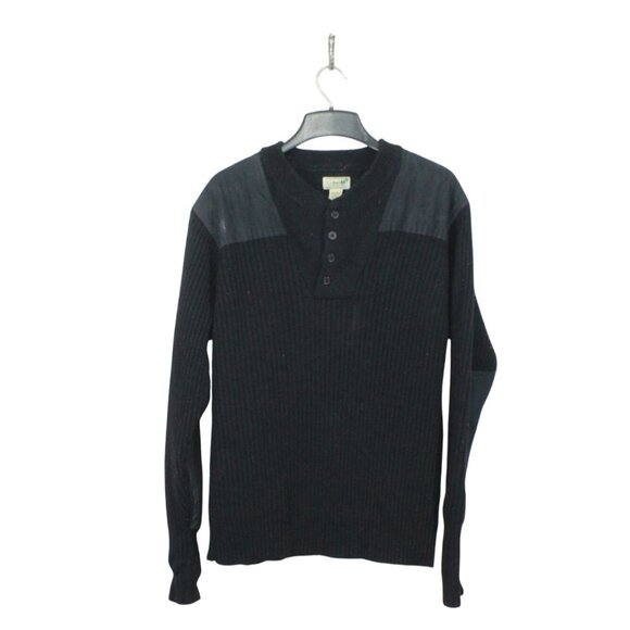 LL Bean Commando Sweater Henley Black Size XXL - Picture 1 of 11